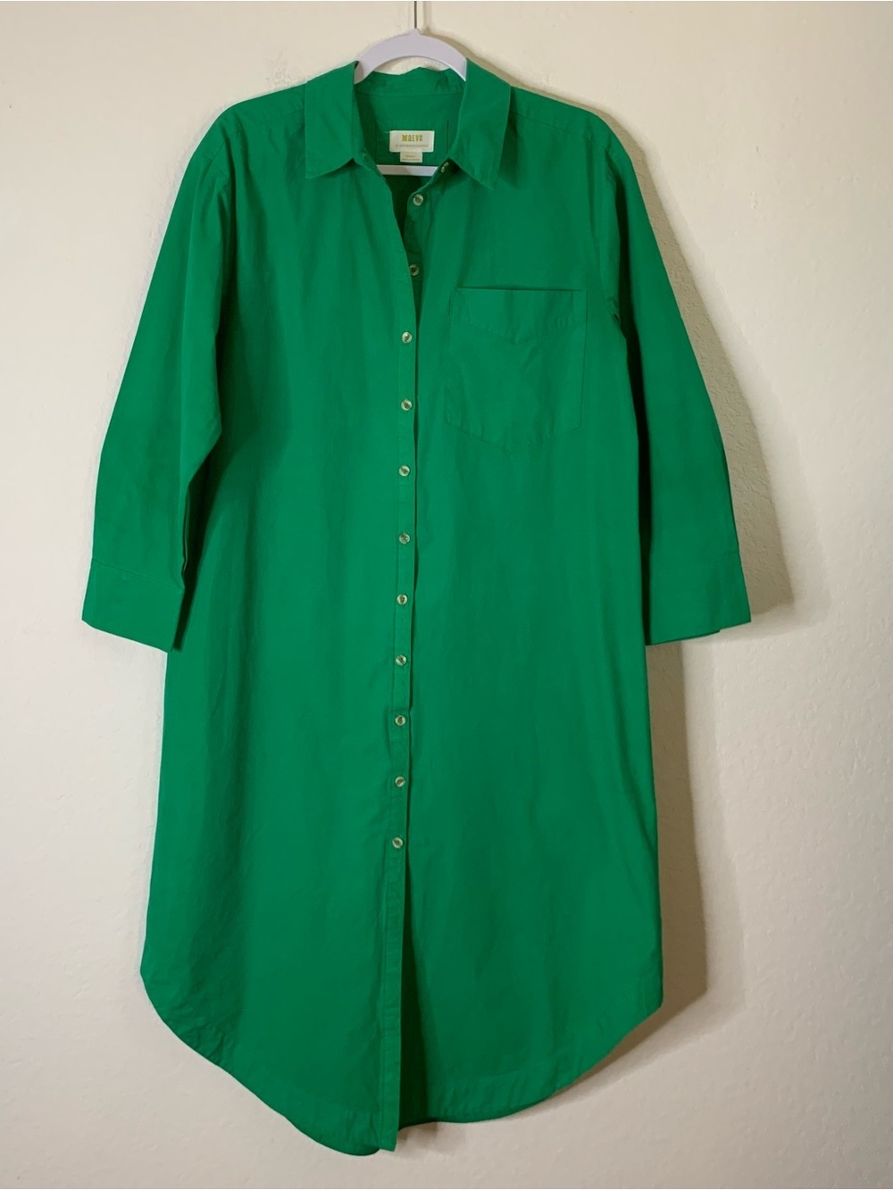 Maeve by Anthropologie Womens The soren long sleeve shirt dress Green MP
